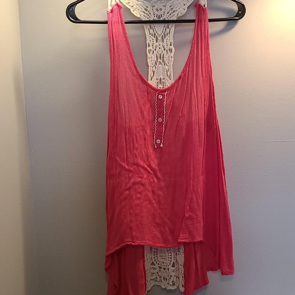 Crochet Summer Tank Top / Swim Cover Up - Picture 2 of 4